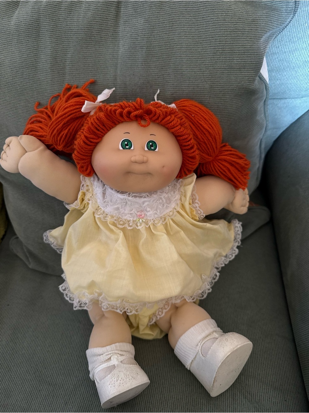 Redhead Soft-Body Doll in Yellow Dress